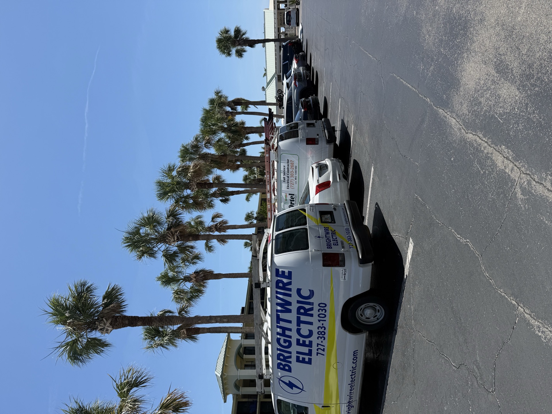 Brightwire Electric service truck at a Florida job site
