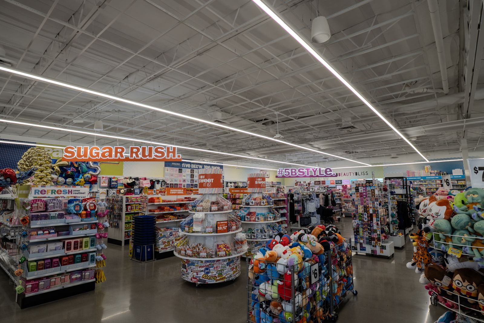 Bright, even LED lighting across a retail sales floor, a Brightwire Electric project