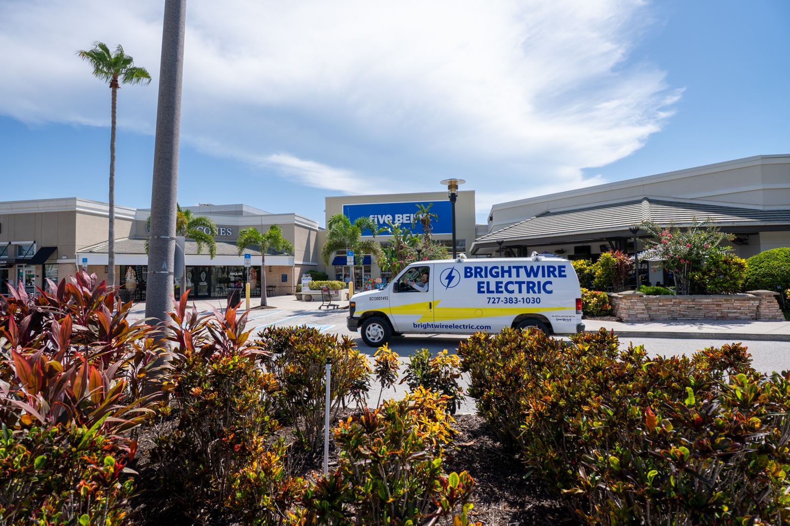Brightwire Electric service van ready for same-day calls in Tampa Bay