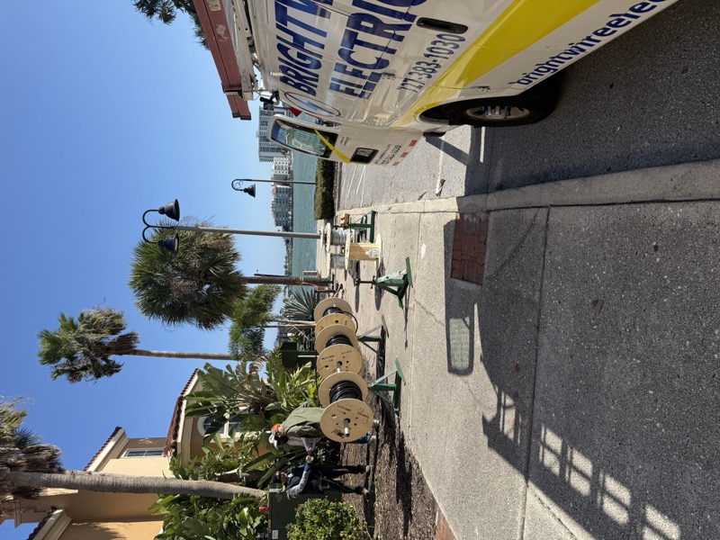 Brightwire Electric service truck at a Trinity job site